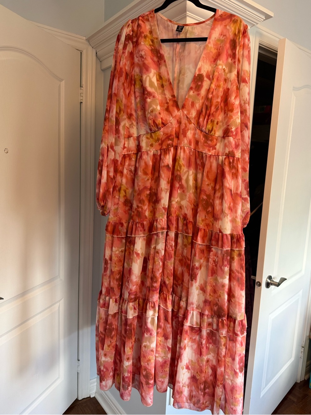 🌸 SHEIN CURVE Floral Tiered Maxi Dress — 3XL